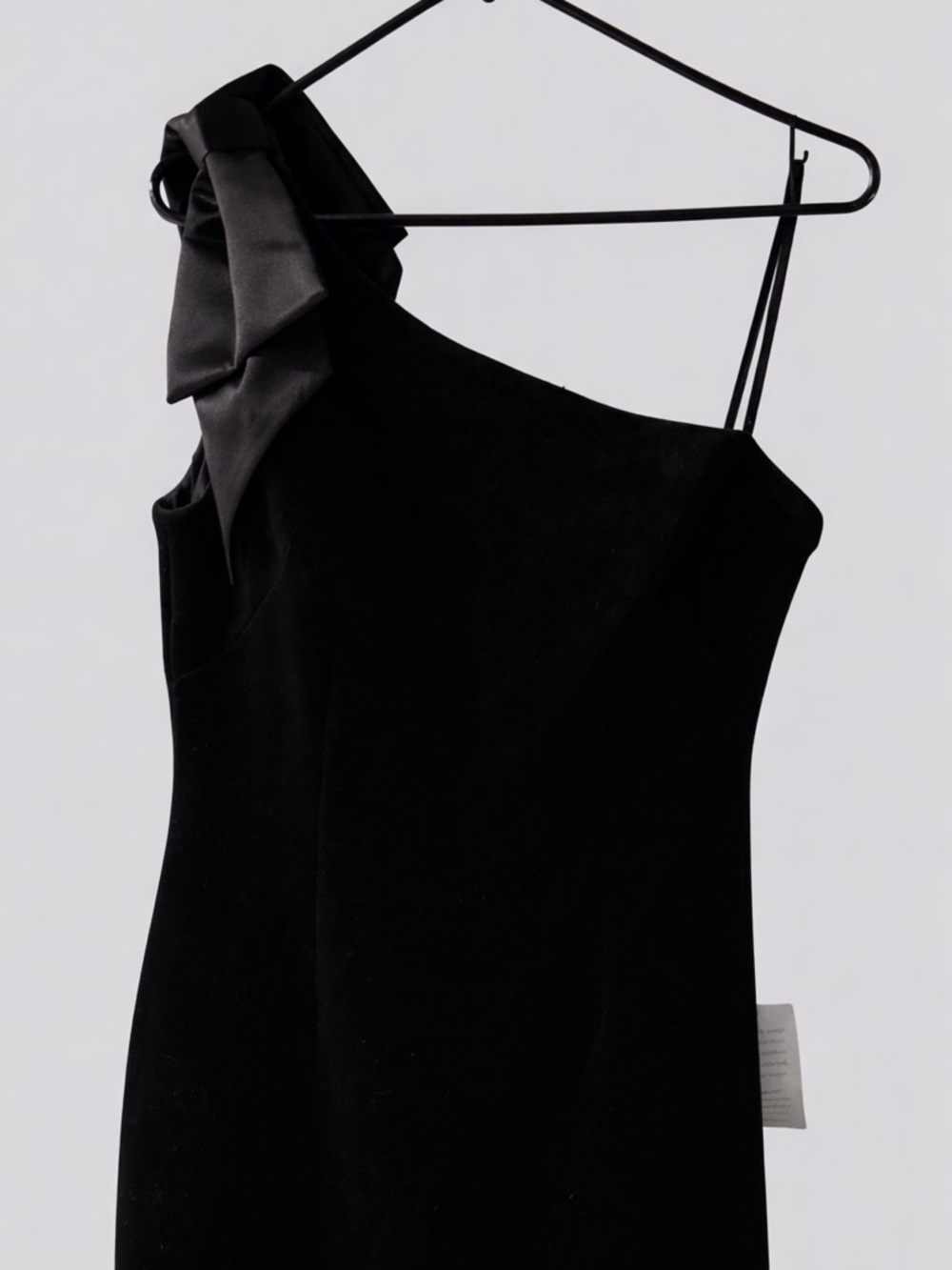 Eliza J Black One-Shoulder Bow-Accent Cocktail Dress